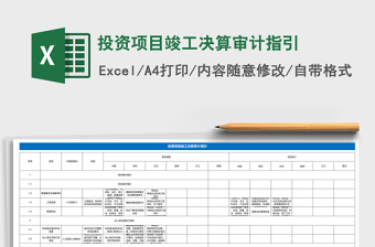 2025投资项目竣工决算审计指引