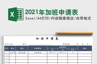 2025年加班申请表