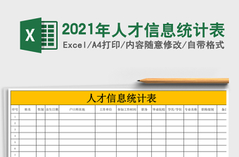 2025年人才信息统计表