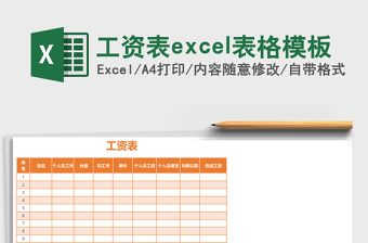 工资表excel表格模板