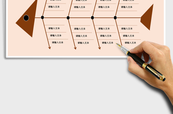 鱼骨思维导图模板下载