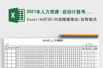 2025年人力资源-自动计算考勤表