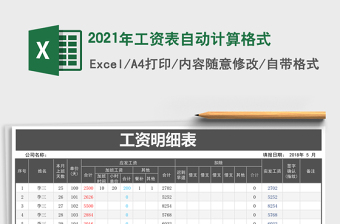 2025年工资表自动计算格式