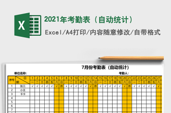 2024年考勤表（自动统计）