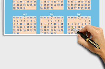 蓝橘色时尚风格excel表格模板