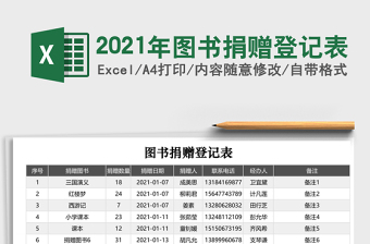 2025年图书捐赠登记表