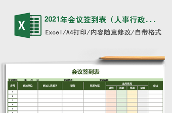 2025年会议签到表（人事行政表格）