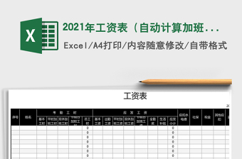 2025年工资表（自动计算加班）