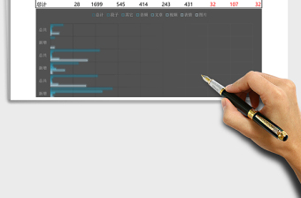 黑色运营素材管理excel表模板