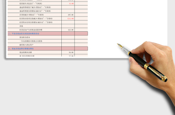 2025现金流量表补充材料excel模板