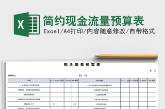 2025简约现金流量预算表