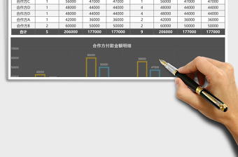 黑色采购发票和付款汇总表excel表格下载