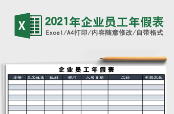 2025年企业员工年假表