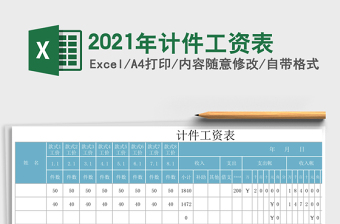 2025年计件工资表