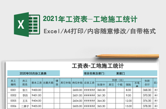 2025年工资表-工地施工统计