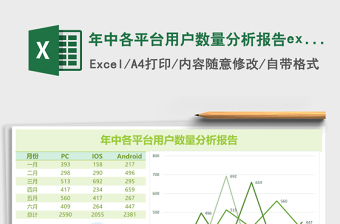 2025年中各平台用户数量分析报告excel表格模板