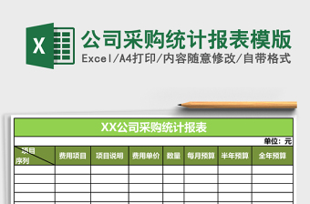 公司采购统计报表模版