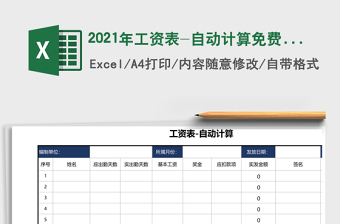 2025年工资表-自动计算
