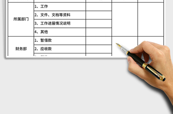 2025年工作交接表