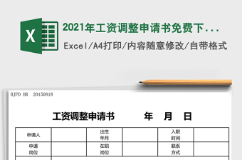 2025年工资调整申请书