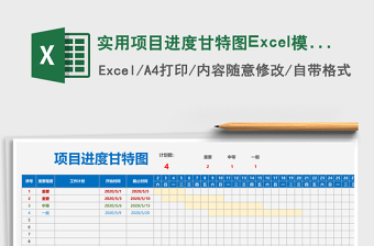 实用项目进度甘特图excel表格下载