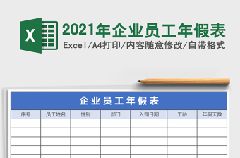 2025年企业员工年假表