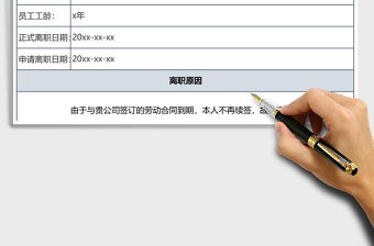 2025年行政人事离职申请表