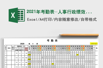 2025年考勤表-人事行政绩效考核