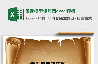 素质模型矩阵图excel表格下载