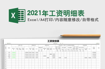 2025年工资明细表