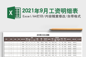 2025年9月工资明细表