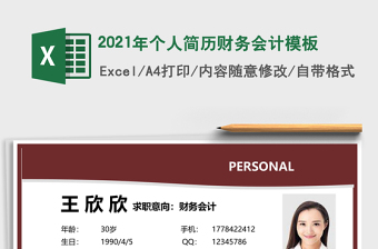 2025年个人简历财务会计模板