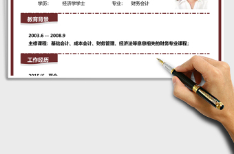 2025年个人简历财务会计模板