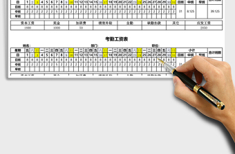 2025年考勤工资表