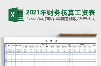 2025年财务核算工资表