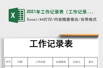 2025年工作记录表（工作记录表）