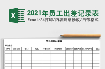 2025年员工出差记录表