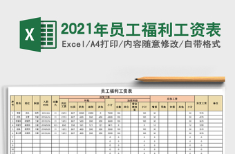 2025年员工福利工资表