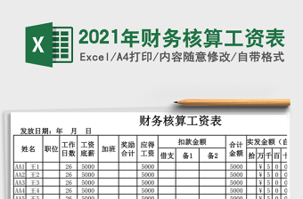 2025年财务核算工资表