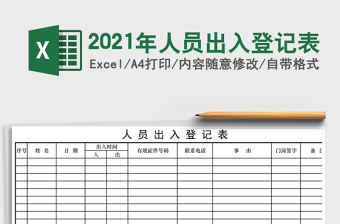 2025年人员出入登记表