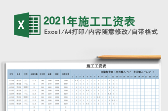 2025年施工工资表