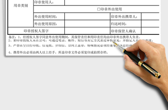 2025年公司用章申请表