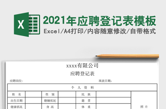 2025年应聘登记表模板