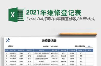 2025年维修登记表