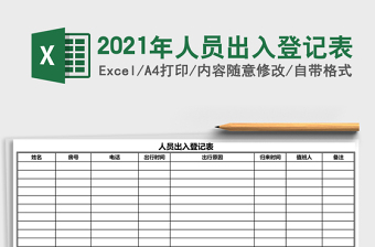 2025年人员出入登记表