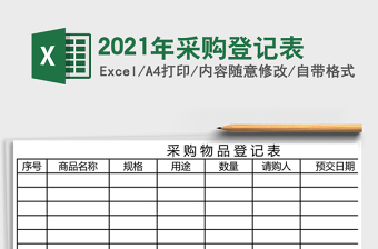 2025年采购登记表