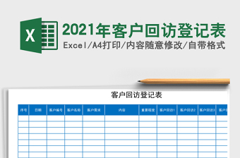 客户回访登记表