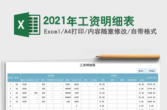 2025年工资明细表