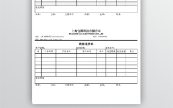 精选销售退货单表格模板Excel