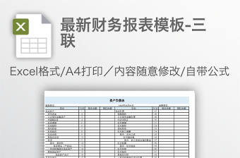 最新财务报表模板-三联免费下载